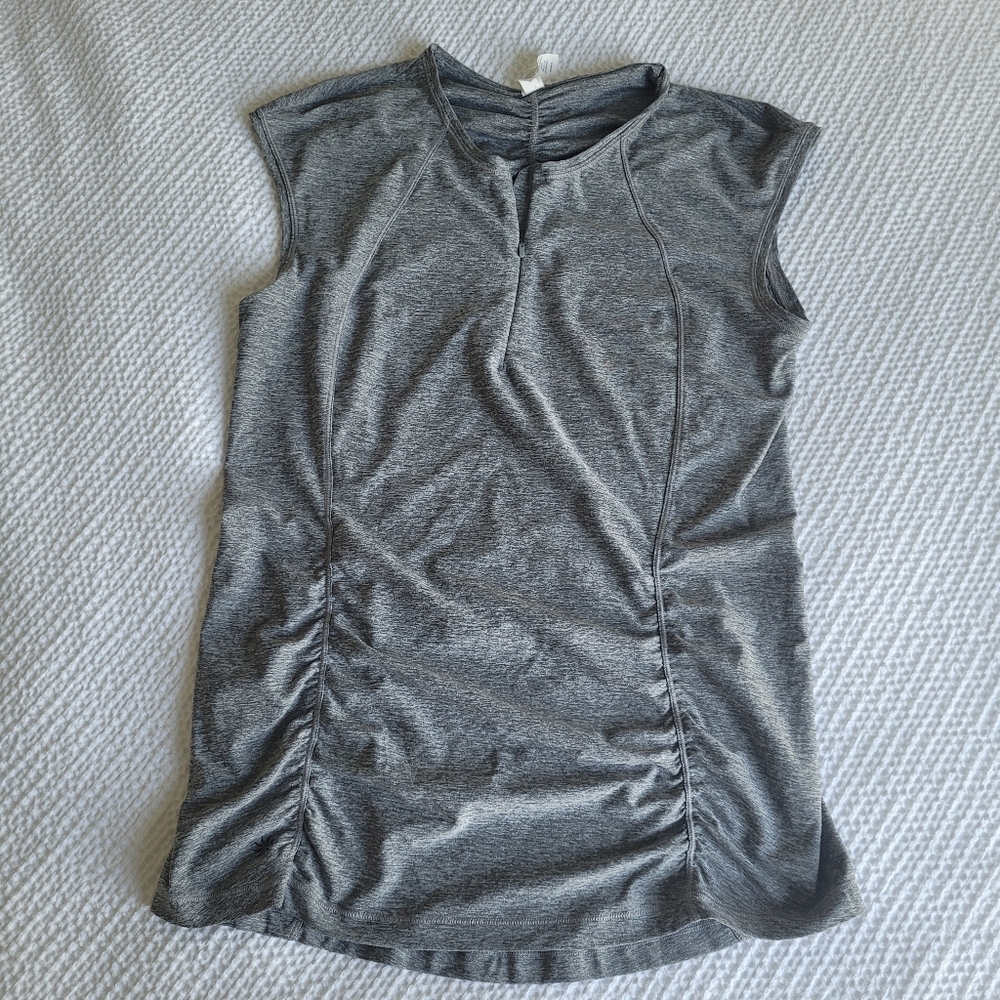 ATHLETA Contoured Heather Tank 1/4 zip size M